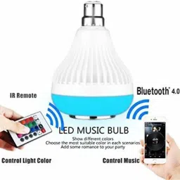 Afiya Enterprises 18 Colour Changing Smart Led Music Bulb Remote Controller Bluetooth Music Bulb With 7W LED And 3W Speaker For Party Home Decor Music Bulb WIth Remote Smart Bulb image 2