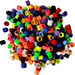3 Cut Multicolours Rubber 60 pcs Pigeon Foot Ring Bird Shoulder Guard-image-85