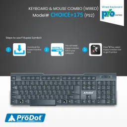 PRODOT PS2 Keyboard & Mouse Combo Set Compatible with Multi Devices Combo Set image 4