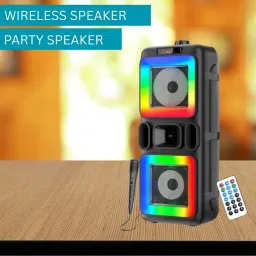 SACRO Pushpa(PORTABLE BLUETOOTH PARTY SPEAKER) 3D Sound With Karaoke Mic/RGB LightD315 40 W Bluetooth Party Speaker-picture-17