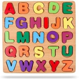 Learning Alphabet Letters Puzzle Wood Board for Toddlers or Kids-image-82