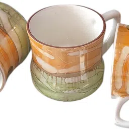 brop Pack of 1 Ceramic cp-13 tea cups set of 6 glossy color image 3