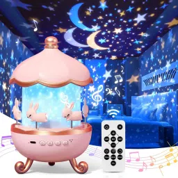 Cabin Star Projector Night Light with 72 Light Modes & 10 Sounds,12 Films Night Lamp-5