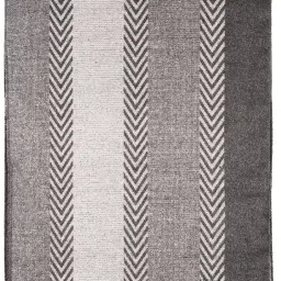 the tie hub Geometric Print Wool Blend Men Grey Scarf image 3