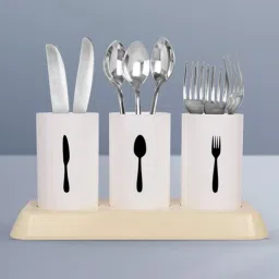 Knife and Spoon Stand for Kitchen&Dining Table(Small Cup Size) Cutlery Holder Plastic Cutlery Set-23