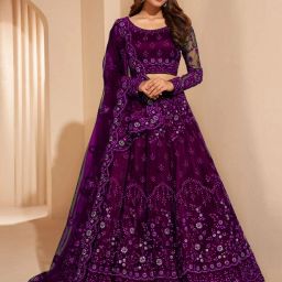 Embroidered Semi Stitched Lehenga Choli-image-77