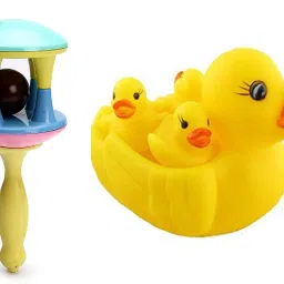 Chu Chu Sound Soft Non-Toxic Toddler Baby Bath Toys- Animal Shape Toy Rattle-19