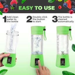 praaj Portable USB Rechargable juicer mixer blender with 6 sharp blades 40 W Juicer Mixer Grinder image 5