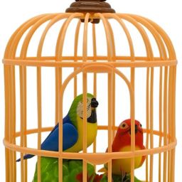 Beautiful Electronic 2 Birds Pet Toy in Cage-image-14