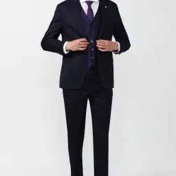 van heusen Men Single Breasted - 2 button Checkered Suit image 3