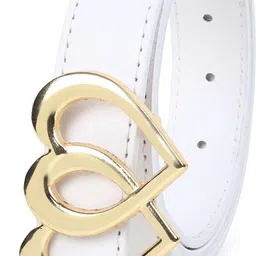 loopa Women Formal White Artificial Leather Belt-picture-39