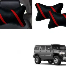 Black, Red Polyester Car Pillow Cushion for Honda-image-37