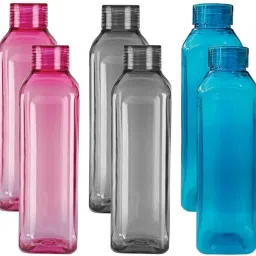 Fridge Bottles Food Grade Square Shape water bottle set Home Office Plastic 1000 ml Bottle-image-27