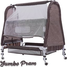 JUMBO Best Premium Quality PRAM|Baby Jhula with Mosquito Net|Swing Lock Function Pram-13
