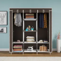 6+2 Shelves Portable 88130 PP Collapsible Wardrobe-24