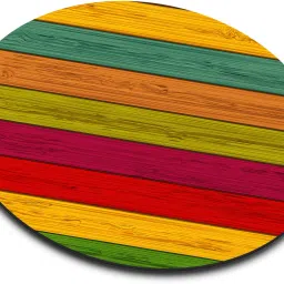NOCKOUT Designer Round Gaming Non-Slip Rubber Base Mouse Pad for Laptop and Computer |(20 cm x 20 cm, Color ure) Non Slip Base Mousepad image 2