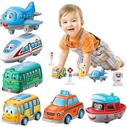 Q Metal Cars Team Pull Back Car Set Pack of 6 Unbreakable Toys for Kids-25