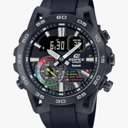Edifice Black Dial Black Resin Strap Analog-Digital Watch - For Men ED577 (ECB-40MP-1ADF)-image-24