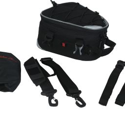 RiderZone Kunzum Tail Bag Seat Bag Rack Bag Luggage Box Black Nylon Motorbike Saddlebag-12
