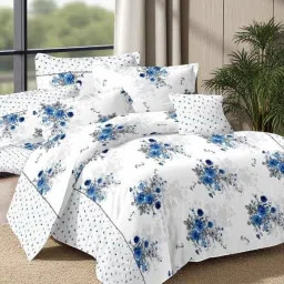 210 TC Cotton Single Printed Flat Bedsheet-image-95