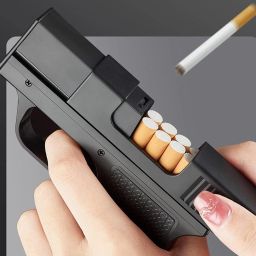 ™ M-910 Integrated Windproof Guns Lighter with Jet Torch 10 pcs Cigarette Box Inbuilt Rechargeable Windproof Torch Blue Jet Flame Lighte Pocket Lighter-17