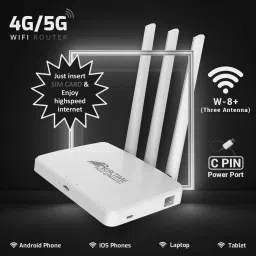 Realtime C Pin Power Port Router 2.4 GHz 100 Mbps Wifi Speed Single Band Internal & External Antenna MiFi (Sim Based)-10