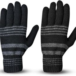 Striped, Self Design, Printed Winter Men Gloves-image-77