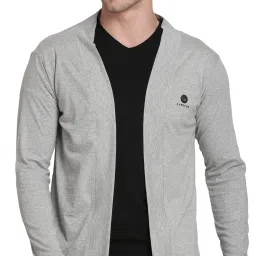 Men Full Sleeve Grey Shrug-image-7
