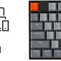 Keychron K8 Wireless Mechanical Keyboard Wired USB, Wireless, Bluetooth Tenkeyless Multi-device Keyboard image 3