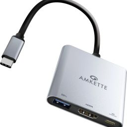 AMKETTE Type-C to USB 3.0/HDMI/USB-C with PD Charging Multiport 3 in 1 USB Hub-image-61