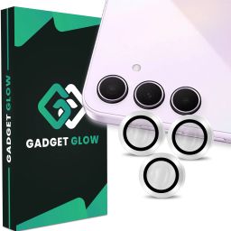 Gadget Glow Back Camera Lens Ring Guard Protector for Samsung Galaxy A35 5G, Samsung A35 5G, SIlver Camera Ring-image-7