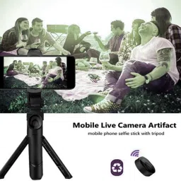 amesco tripod stand for mobile||multi-function Wireless Bluetooth XT-01 Selfie Stick with Remote Shutter Extendable Handheld Foldable Mini Tripod Stand for Smartphones3in1 Selfie Stick multi-function Wireless Bluetooth XT-01 Selfie Stick with Remote Shutter Extendable Handheld Foldable Mini Tripod Stand for Smartphones Monopod, Tripod, Tripod Ball Head, Tripod Bracket image 3