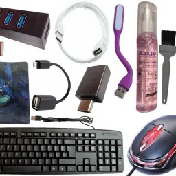 ANJO USB Keyboard-USB Mouse-Pad-2.0Hub-Gel3in1-LED-1.5m Ext Cable A M2F-OTG C & Micro Combo Set-22