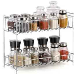 Dish Drainer Kitchen Rack Stainless Steel Rack 2 Tier Chrome Steel-8