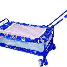 chunky's Foldable Baby Cradle with Mosquito Net & Wheels, image 2