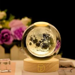 Celestial Ball Night Lamp - 3D Galaxy Crystal Moon Light, Aesthetic Bedroom Night Lamp-23