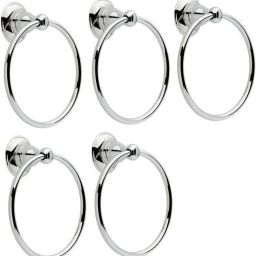 Stainless Steel Towel Ring/Napkin Ring - Bathroom Towel Holder - Towel Hanger With (Pack Of 5) Chrome Finish Towel Holder-image-97