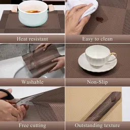 yelona Rectangular Pack of 6 Table Placemat image 4