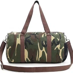 16 L Gym Duffel Bag - Military Camo/Multi Purpose Canvas Travel Duffle Bag - Multicolor-image-34