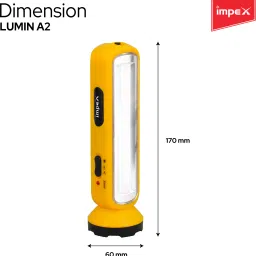 impex 2 in 1 LUMIN A2 LED flashlight & Lamp with 1600mAh | Ultra Bright | Lightweight Torch image 5