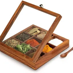 Spice Set Wooden, Glass-picture-27
