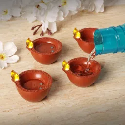 6 PC Water Sensor LED Electric Diya Flameless & Smokeless Candles Candle Candle-image-25
