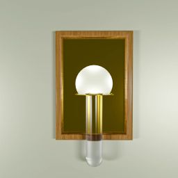 Wooden Wall Hanging with Antique Gold Metal Flower Vase Wooden, Iron, Glass Vase-image-51