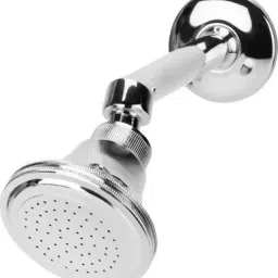 Round/Overhead Brass Shower with Arm for Bathroom Chrome Finish Fixed Mount-picture-37