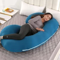C Shape Polyester Fibre Solid Pregnancy Pillow Pack of 1-image-35