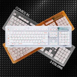 Arctic Fox Crystal Translucent Grey Wired USB Standard Desktop Keyboard Compatible with Desktop, Laptop, Mac stand support,multimedia_keys,Crystal Wired Keyboard image 5