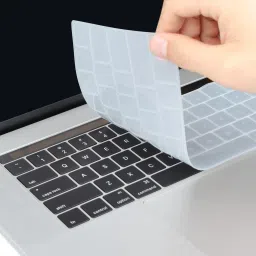 Saco Chiclet Keyboard Skin for Ultra-Thin TPU Keyboard Protector Skin Cover for Apple MacBook Pro 13 MacBook Pro 15 with Multi-Touch Bar and Retina s (Transparent) – Keyboard Skin image 4