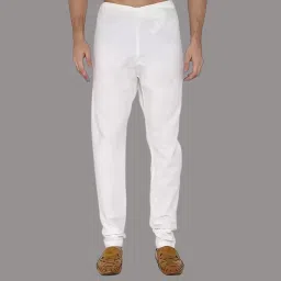 White Cotton Blend Pyjamas For Men Men Pyjama-image-11