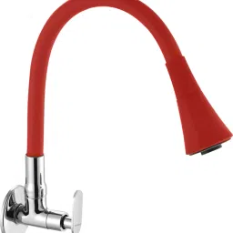 Rapid Smart Flexible Sink Tap Red (With 360 Degree Flexible Silicon Hose & Dual Flow Pattern) Cold Water Tap Sink Tap Faucet-image-90