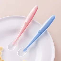 Silicone Baby Self Feeding Spoon with Ultra Soft Tip 4 M+ - Silicone-14